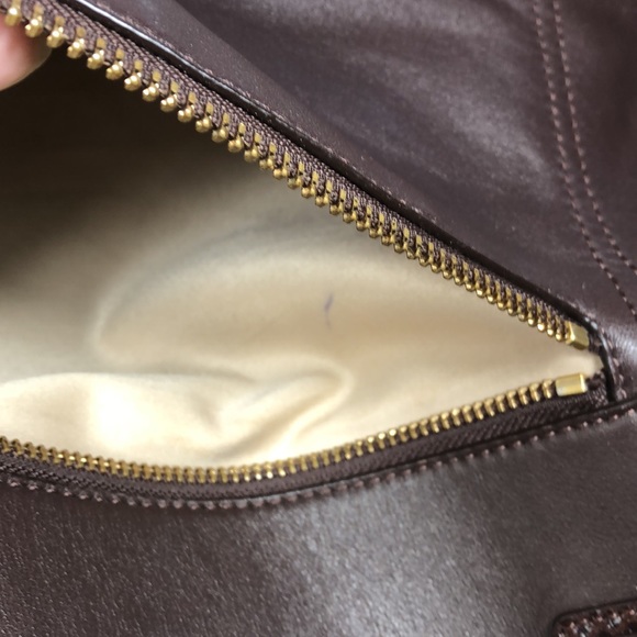 COACH LEATHER PENELOPE PURSE and WRISTLET with SNAKE SKIN ACCENTS - Picture 13 of 15